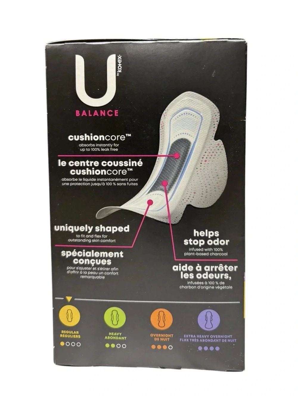 (2) U by Kotex Balance Ultra Thin Pads w/ Wings, Regular Absorbency, 36ct